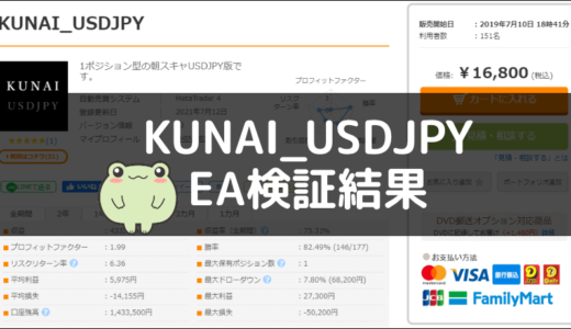 KUNAI_USDJPYのEA検証結果