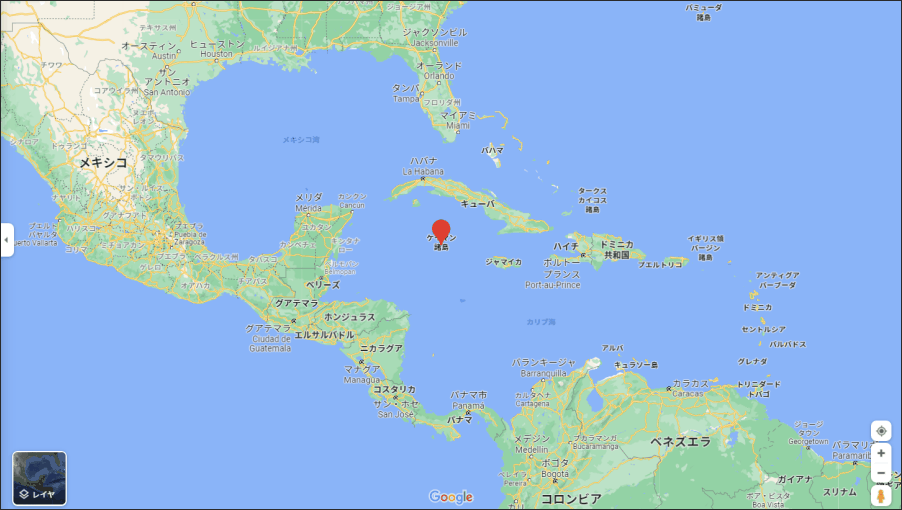 ケイマン諸島の地図