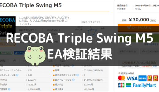 RECOBA Triple Swing M5のEA検証結果