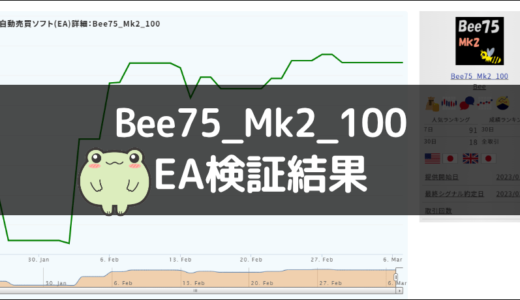 Bee75_Mk2_100のEA検証結果
