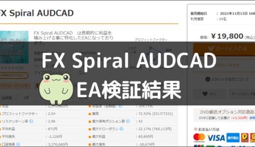 FX Spiral AUDCADのEA検証結果