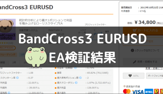 BandCross3 EURUSDのEA検証結果
